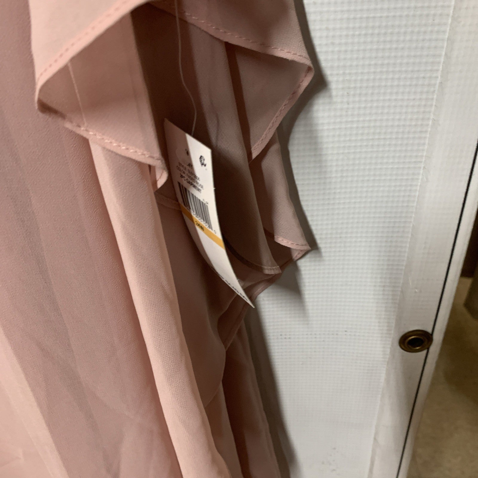 SLNY Women's Cocktail Dress Size 24W Pink Beaded Chiffon Shift with Capelet