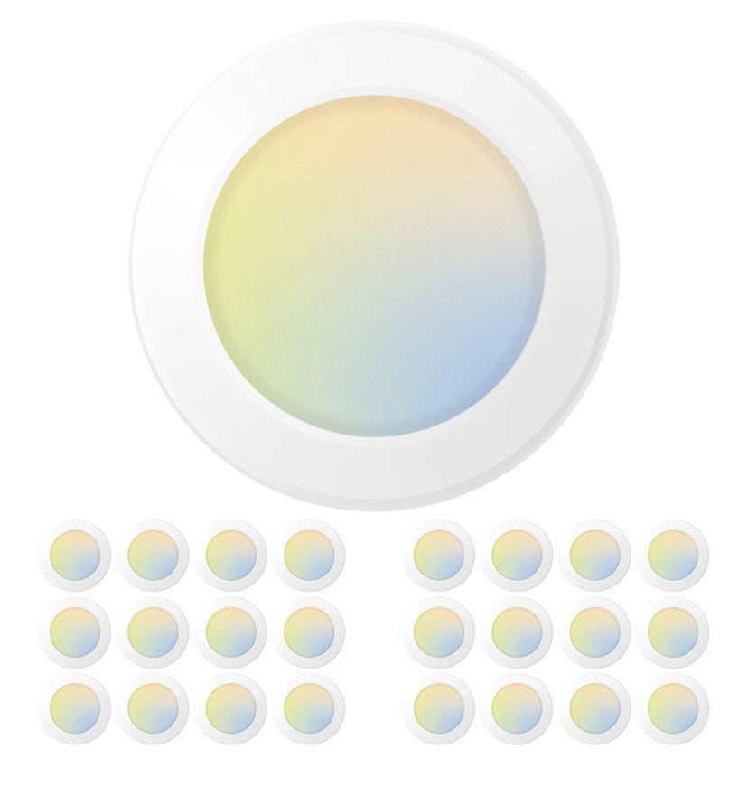 Amico 6 Inch 5CCT LED Disk Lights, Dimmable Flush Mount Ceiling Disc - 24 Pack