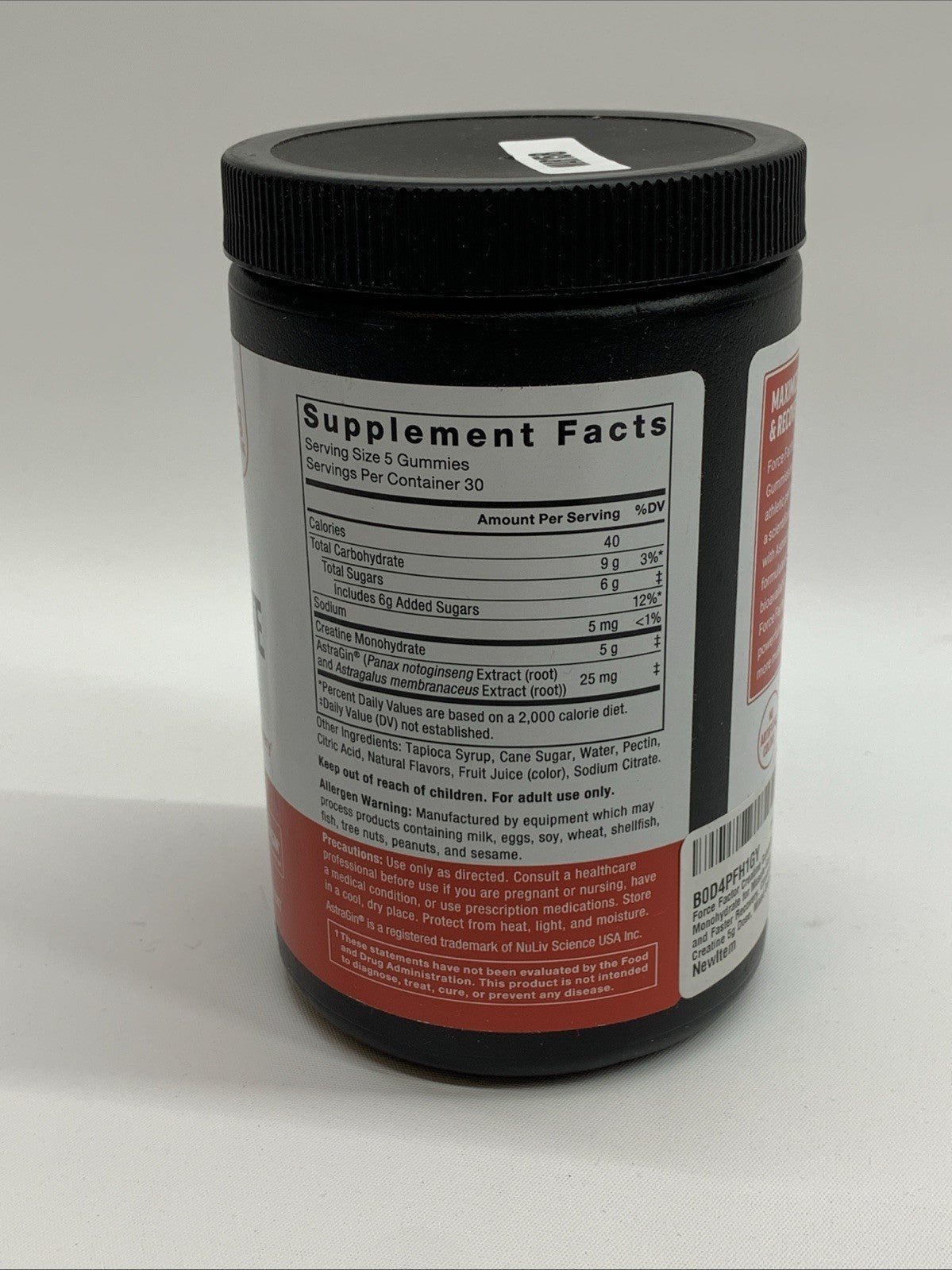 Force Factor Creatine Gummies 150gummy Creatine Monohydrate Muscle Gain 5g Dose