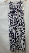 KOH KOH Womens Print Long Flowy Modest High Waist Maxi Skirt Navy Size Small
