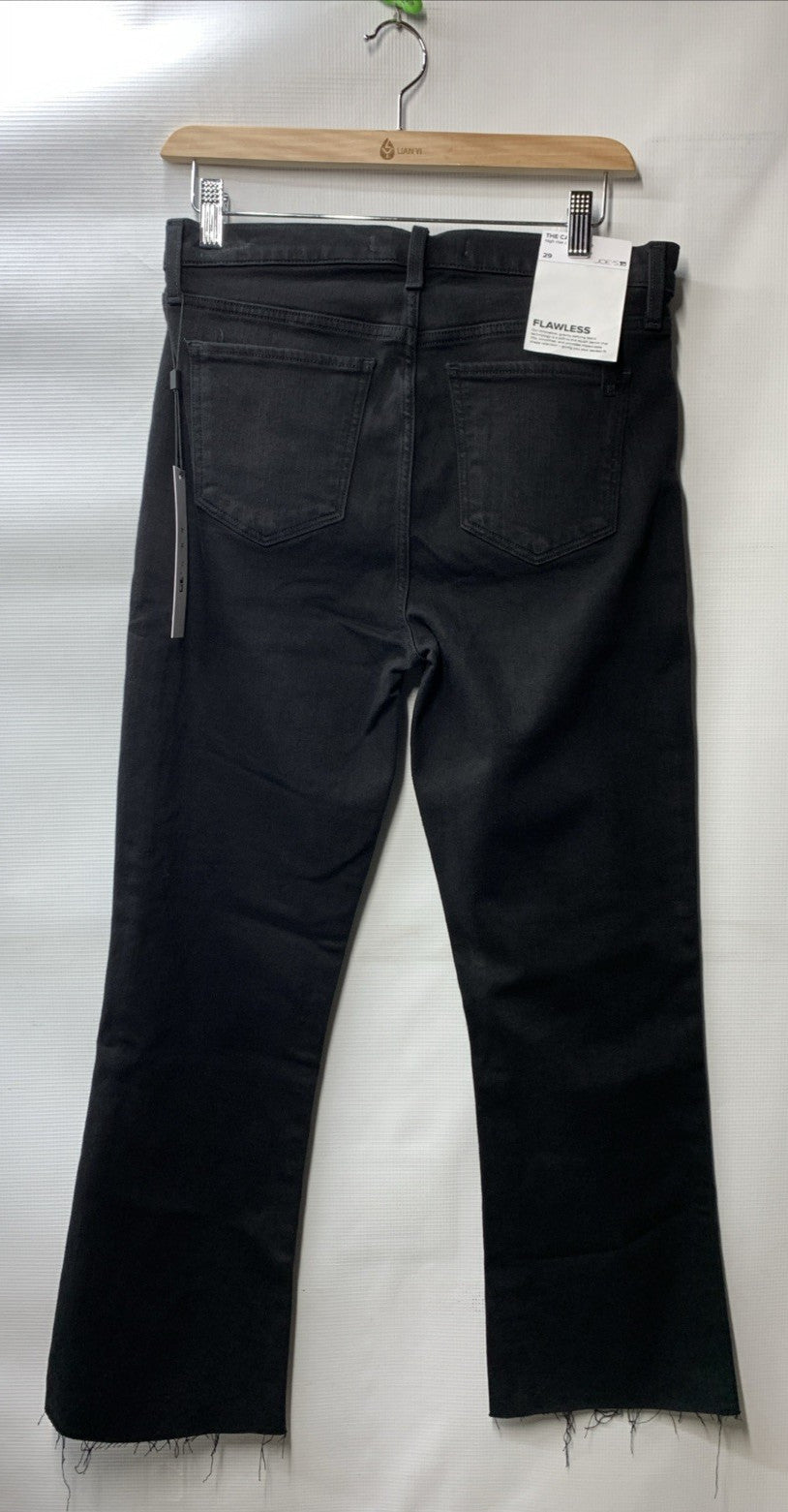 Joe's Jeans Women's The Callie Boot W/Raw Hem Size 29 Black Belt-loop DP2BLK5217