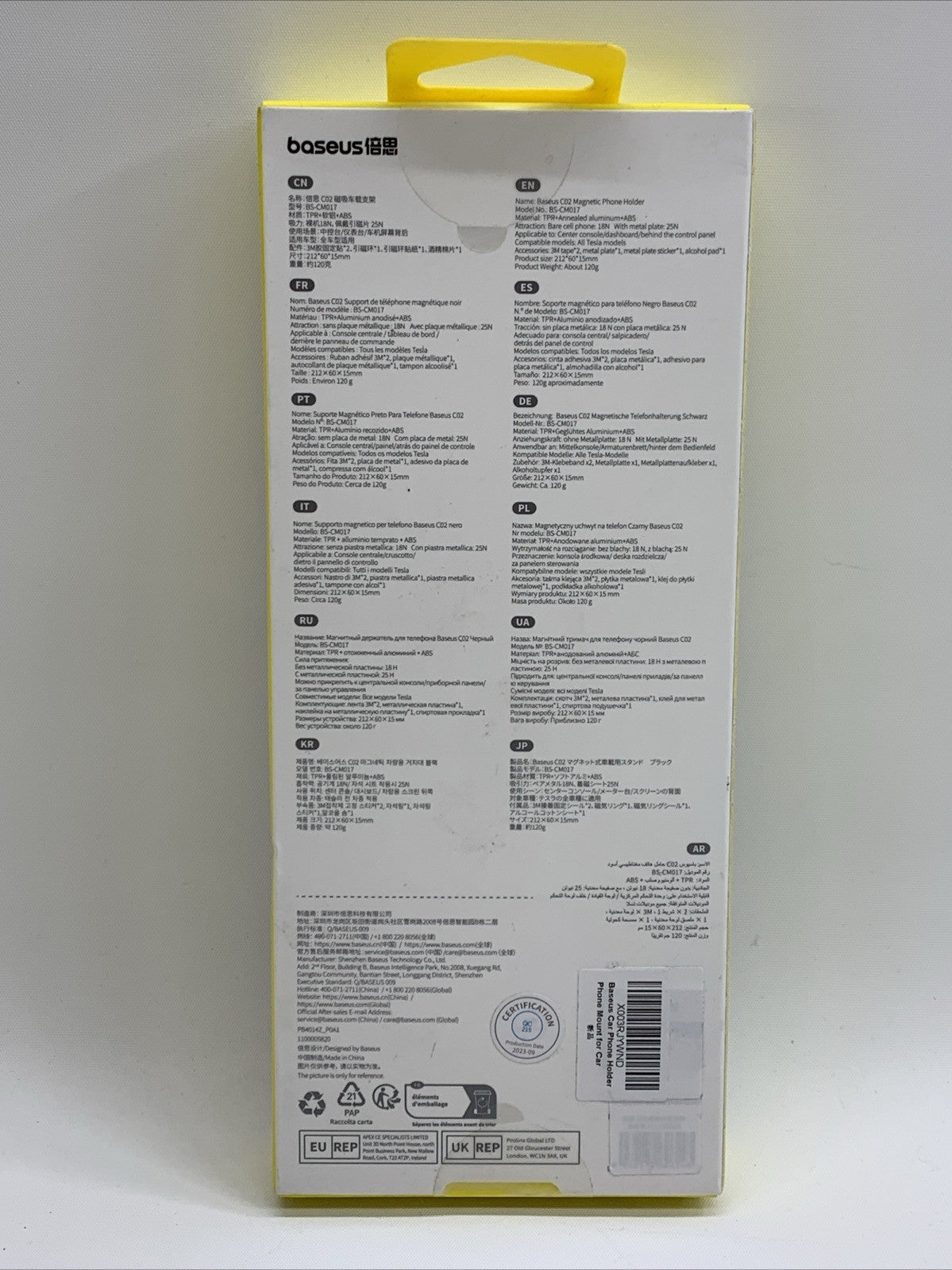 Baseus Car Phone Holder Magnetic CO2 MagSafe Mount Dashboard iPhone Samsung