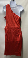 GRACE KARIN 2025 Women Satin Cocktail One Shoulder Sleeveless Dress Size 14, Red
