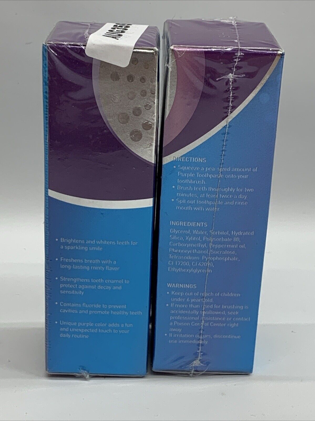 Ashania Purple Toothpaste Brightening 1 fl oz Teeth Color Corrector - Lot of 2