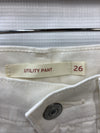 Levi's Women's Utility Long Pant Size 26x27 White A75430002 Loose with Pockets
