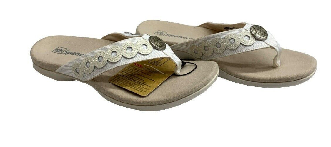 Waco Tierra Womens Sandal White Size 6.5 D Open Toe Full Contact Comfort footbed