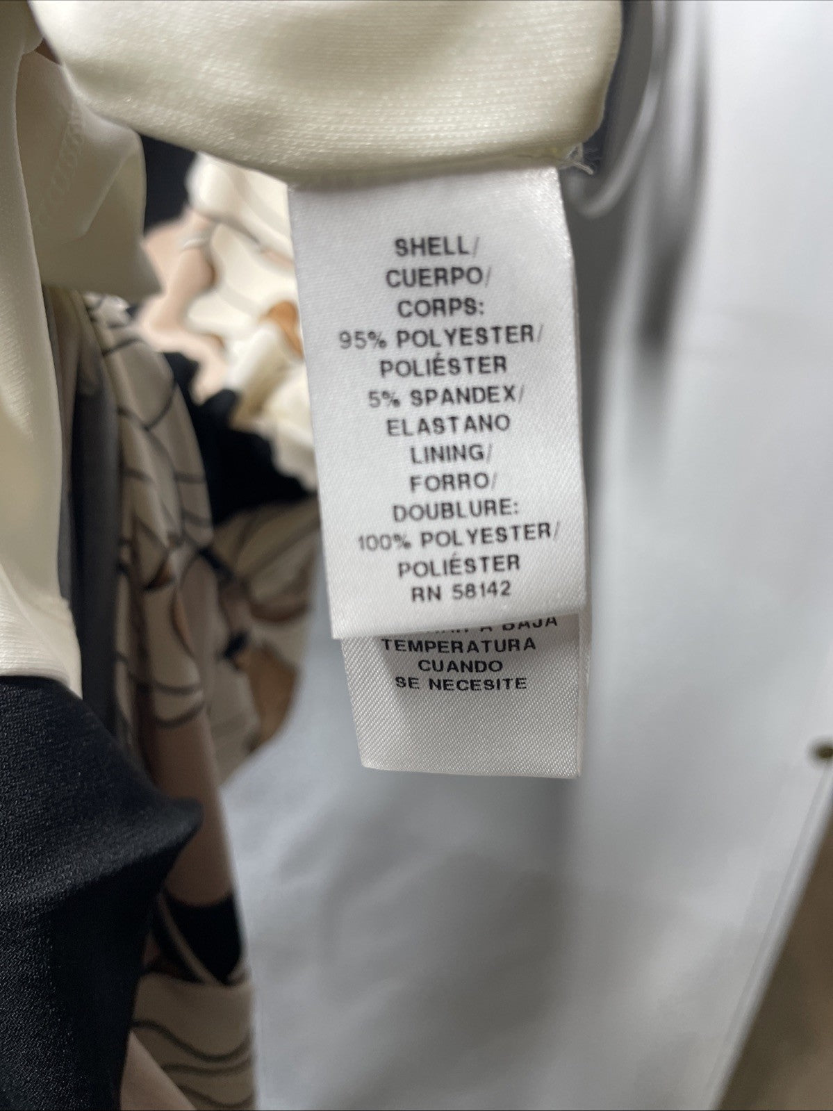 Maggy London Cap-Sleeve Sheath Floral Print Summer Dress Size 10 Cream/Black