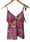 BECCA Polynesia Tankini Top Women's Multicolor Stretch Swimwear Size Medium