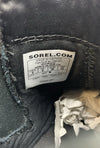 Sorel Emelie Chelsea Boots Leather Booties Waterproof Black NL3696-010 Size 8