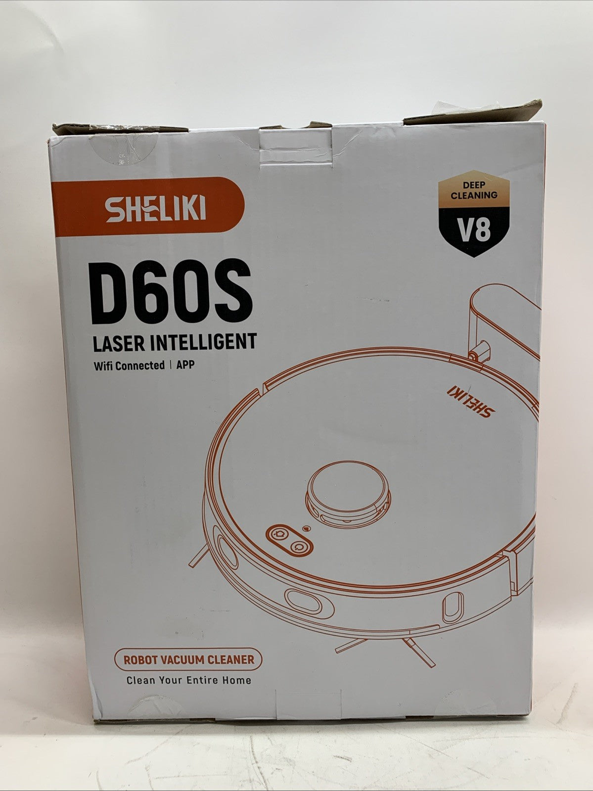 Sheliki D60S Robot Vacuum Cleaner and Mopping Laser Intelligent Scanning Black