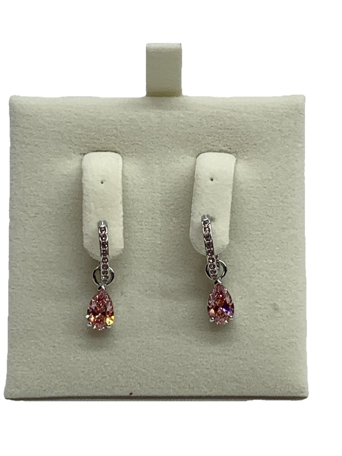 Swarovski Women's Stilla Attract Drop Earrings Pear Cut 5723566 Rose Jewelry