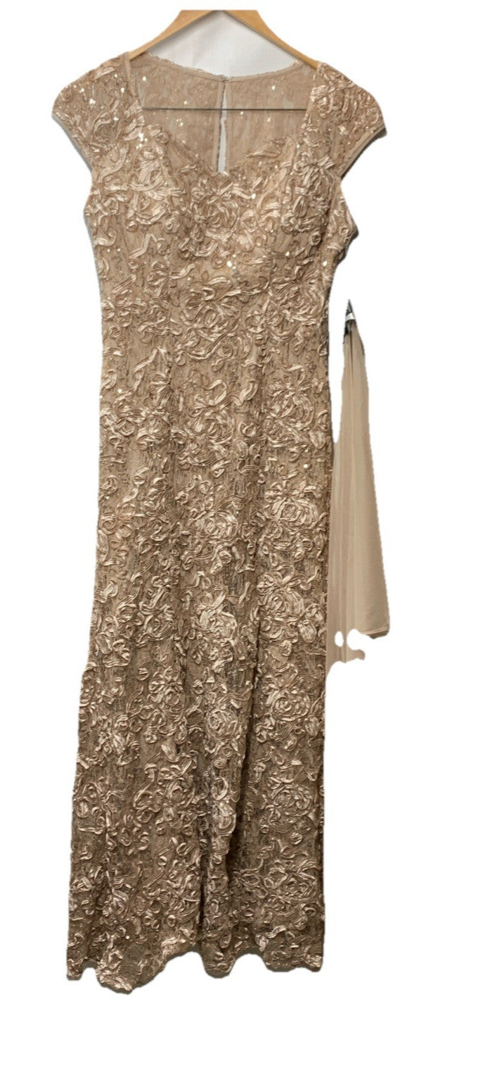 Alex Evenings Women's Long Sleeveless Evening Cocktail Dress with Shawl Size 4P