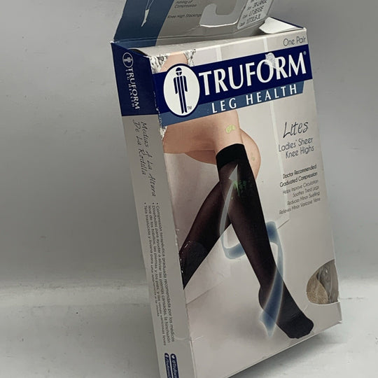Truform Lites Ladies Sheer Stocks Moderate 15-20 Knee Highs 1773 Sz 3XL LT Beige