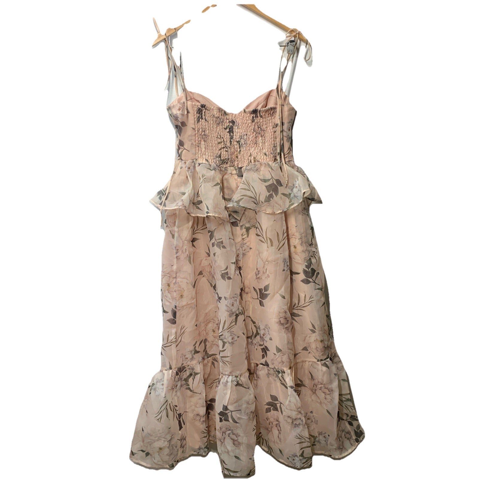 Petal & Pup Women's Kennie Midi Evening Dress in floral print, sleeveless, elegant design, perfect for formal occasions.