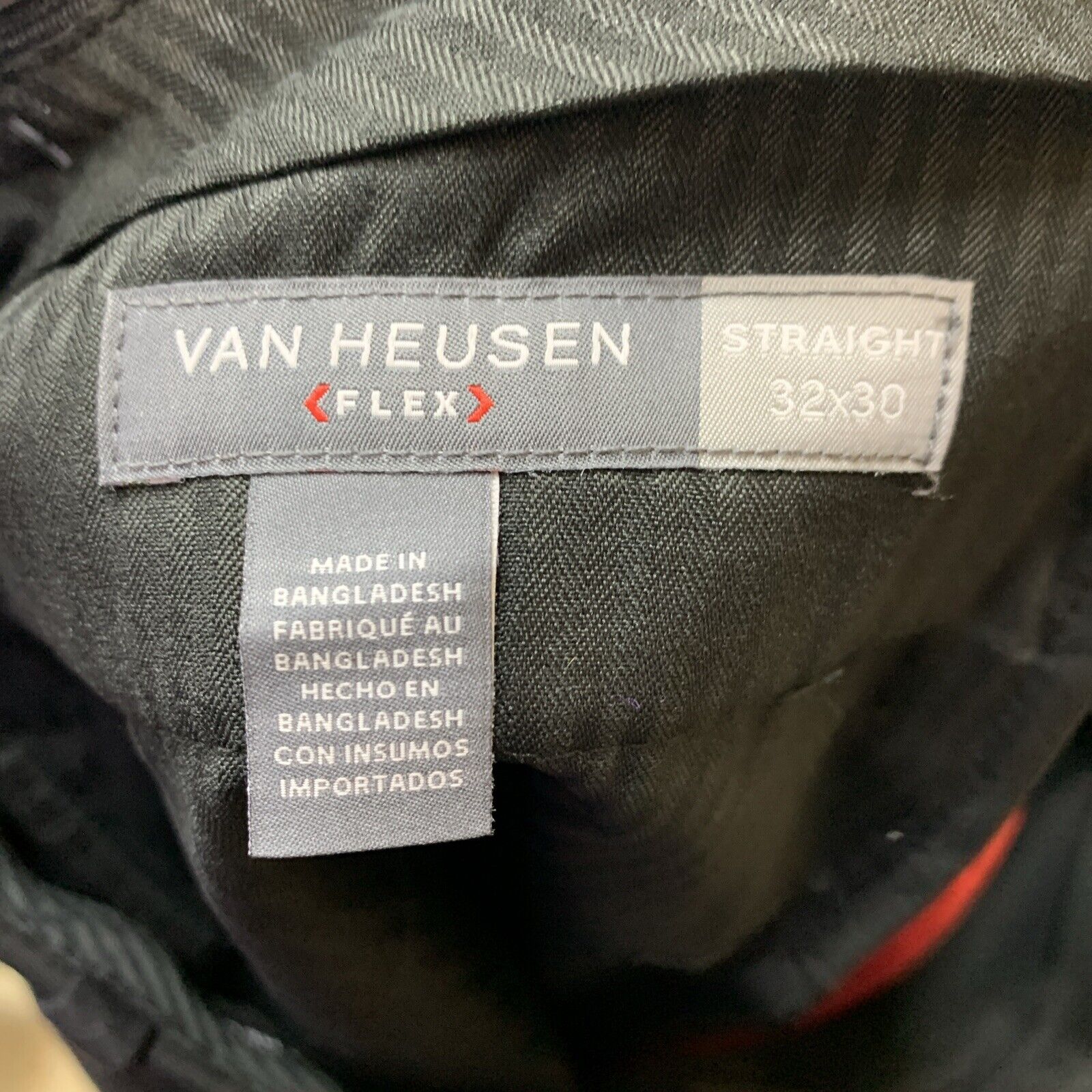 Mens Van Heusen Pant SP5057093 Flex Fit Size 32x30 Black