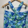 GRACE KARIN Halterneck Sleeveless Boho Flowy Ruffle Beach Dress Blue/Green Large