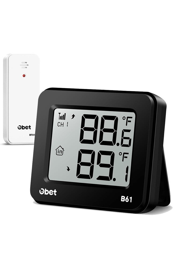 OBET Indoor Outdoor Thermometer Wireless Outdoor Thermometer Digital Thermometer