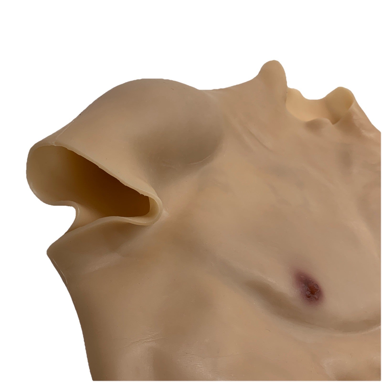 KnowU Breastplate Silicone Male Fake Chest Muscle Body Suit Cosplay Crossdress