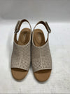 ROCKPORT Women's Briah Perf Sling Wedge Heel Sandals Taupe Size 8.5W Open Toe