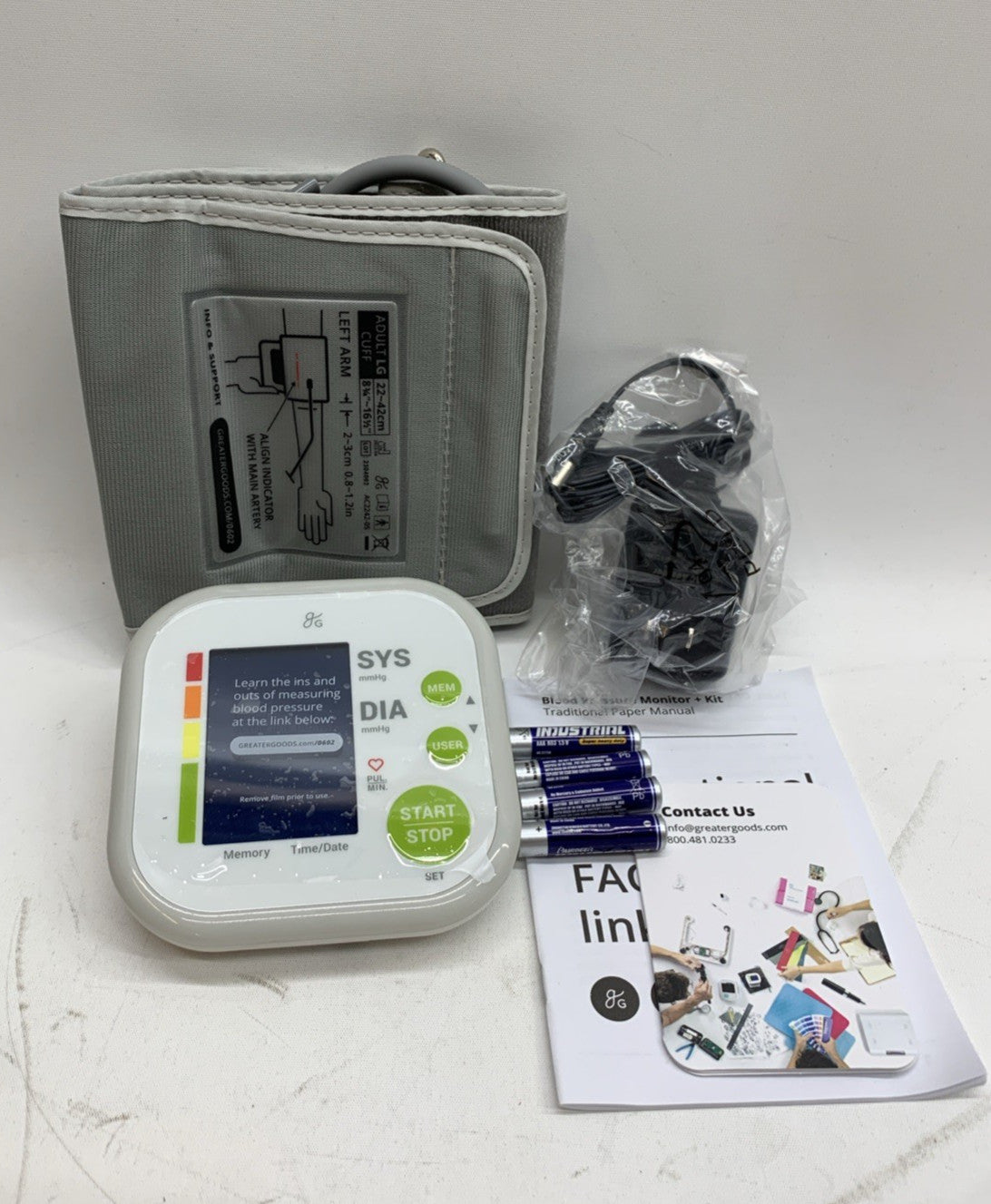 Greater Goods Blood Pressure Monitor Complete BP Machine Kit Portable with Case