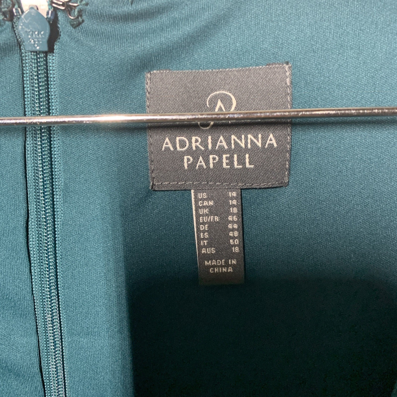 Adrianna Papell 3/4 Sleeve Bell Sleeve Tie Waist Straight Leg Jumpsuit Size 14