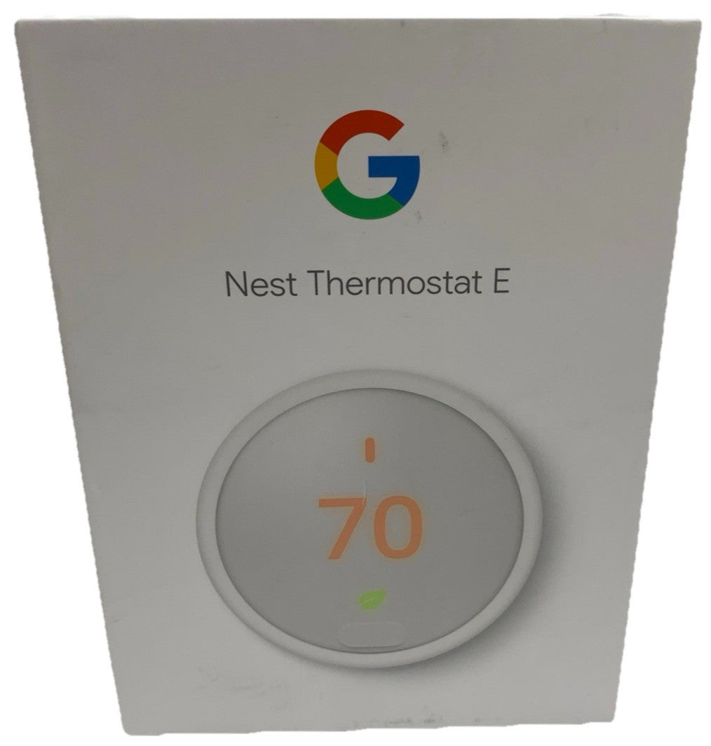 Google Nest Thermostat E - Programmable Smart Thermostat T4000ES for Home White