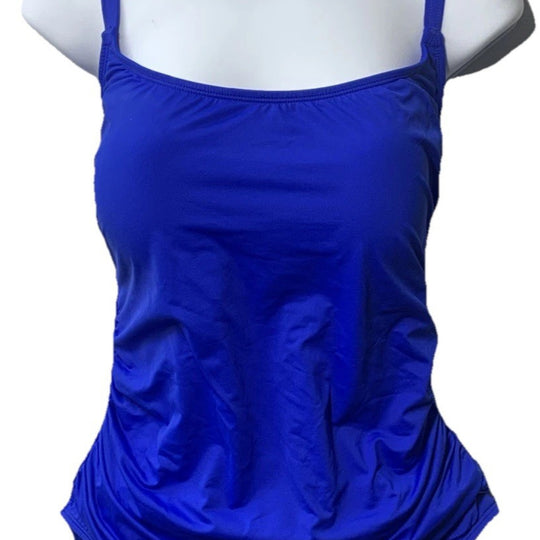 La Blanca Women's Island Goddess Lingerie One Piece Swimsuit Sapphire Size 18W
