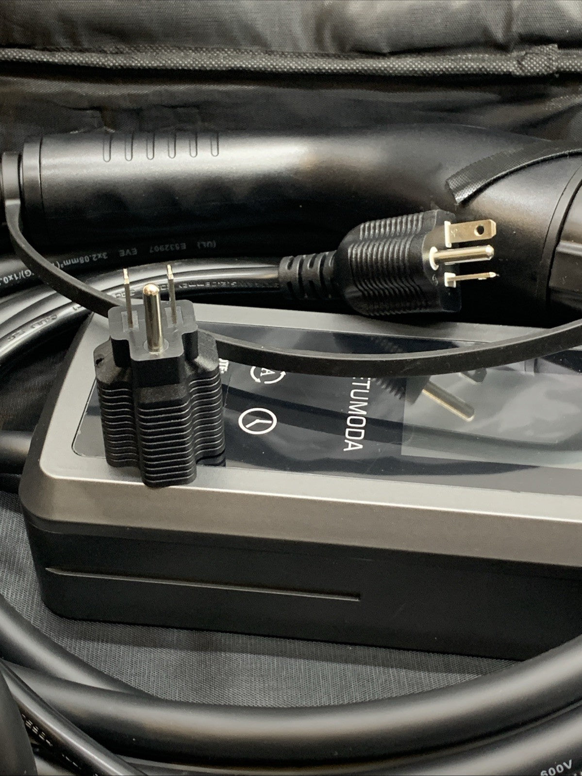 Portable Level 1&2 EV Charger, 16Amp Adjustable Current, Wallbox for Home/Travel