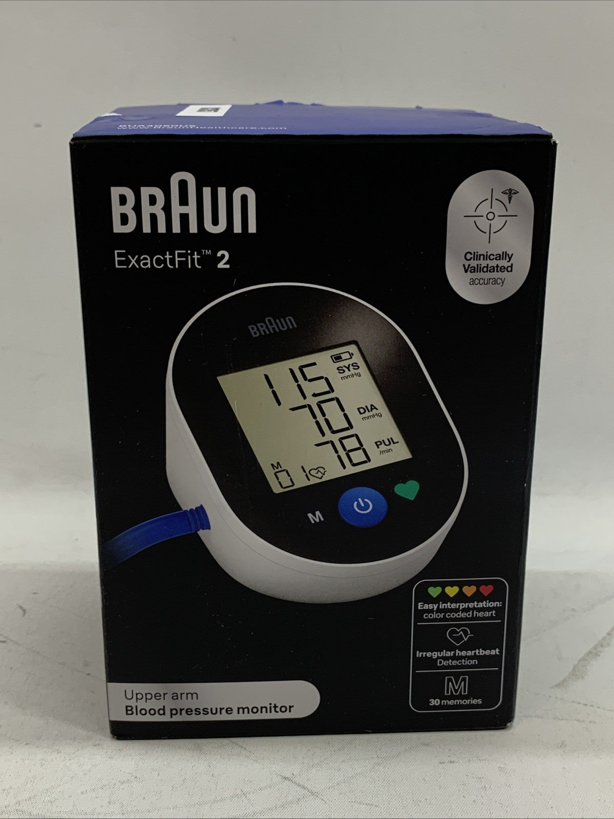 Braun ExactFit 2 BUA4050US Upper-arm Blood Pressure Monitor Easy 1-Button Large