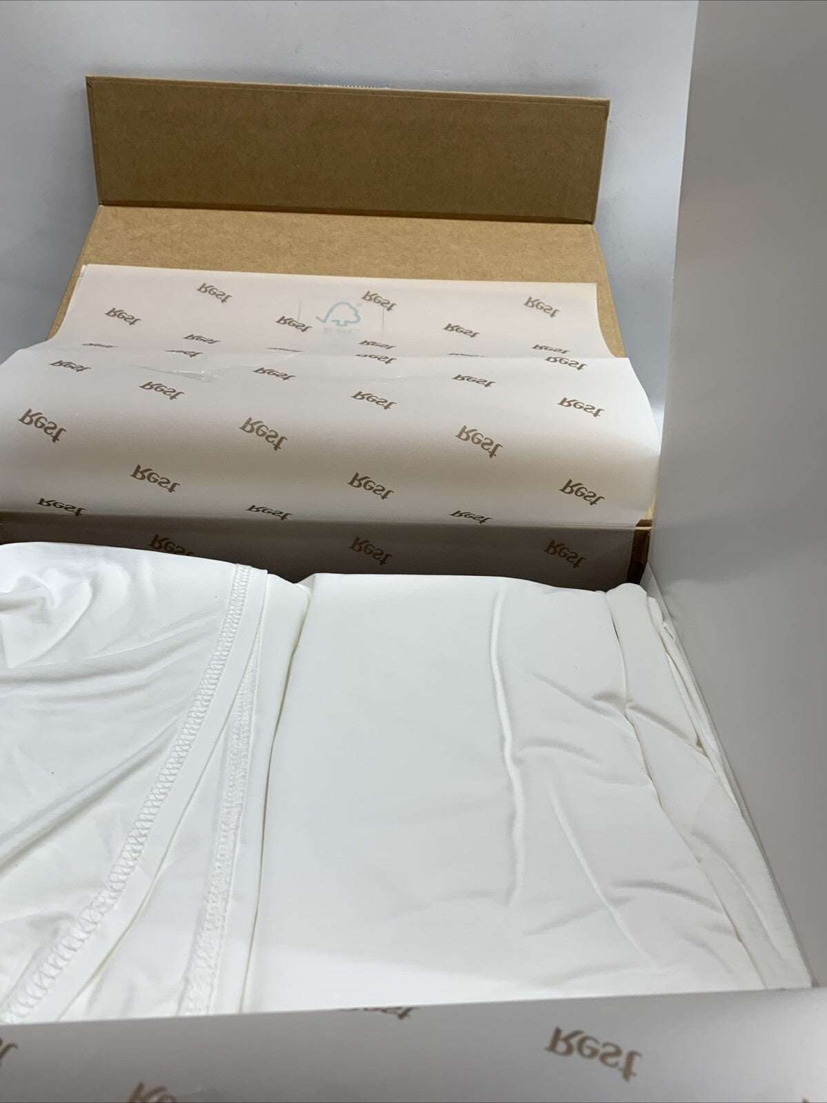 Rest Evercool Flat Sheet Cool White King/Cali King for Hot Sleeper & Night Sweat