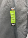 Dickies women's flat front stretch twill long pants in desert black, size 24, regular fit, showcasing smooth fabric and tailored style.
