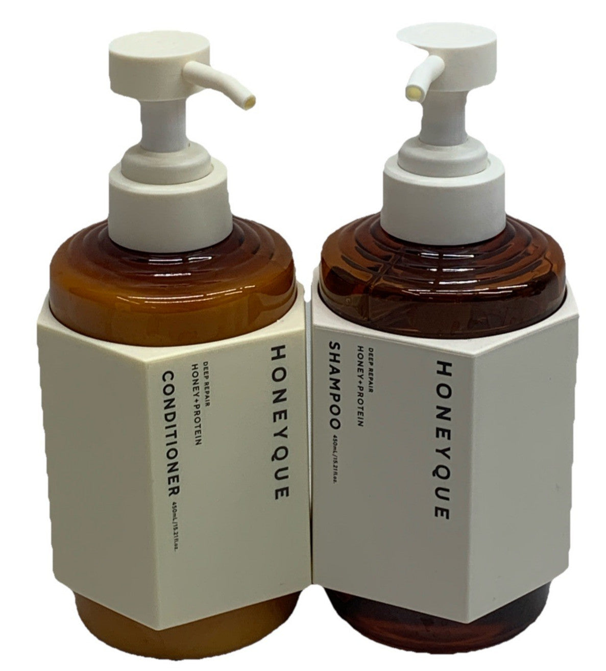 Honeyque Moisturizing Shampoo for Damaged Hair Frizz Control 450ml - 2 Pack