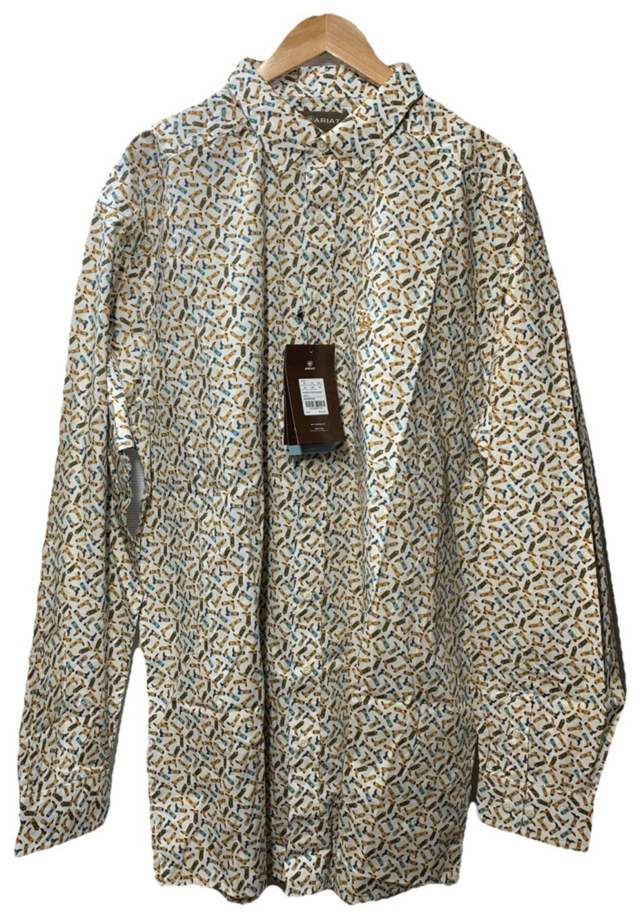 Ariat Men's Gainor Classic Fit Shirt Size 2XLT Long Sleeve Collared 10046530