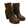 Jessica Simpson Women's Rexura Faux Suede Ankle Booties Leopard Print Size 8M