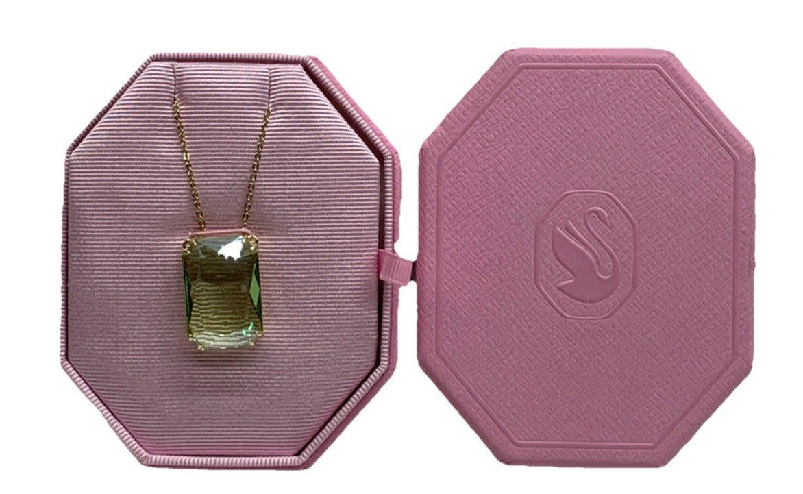SWAROVSKI Gold Chain Green Crystal Pendant Matrix Necklace Jewelry for Gift