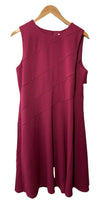 Plum sleeveless asymmetrical detail dress for women by The Family Flips, size 16, stylish and elegant for fashionable occasions.
