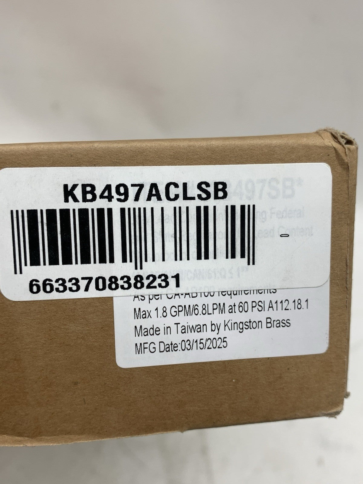 Kingston Brass KB497ACLSB American Classic Bar Faucet 1.8GPM 60PSI Deck Mount