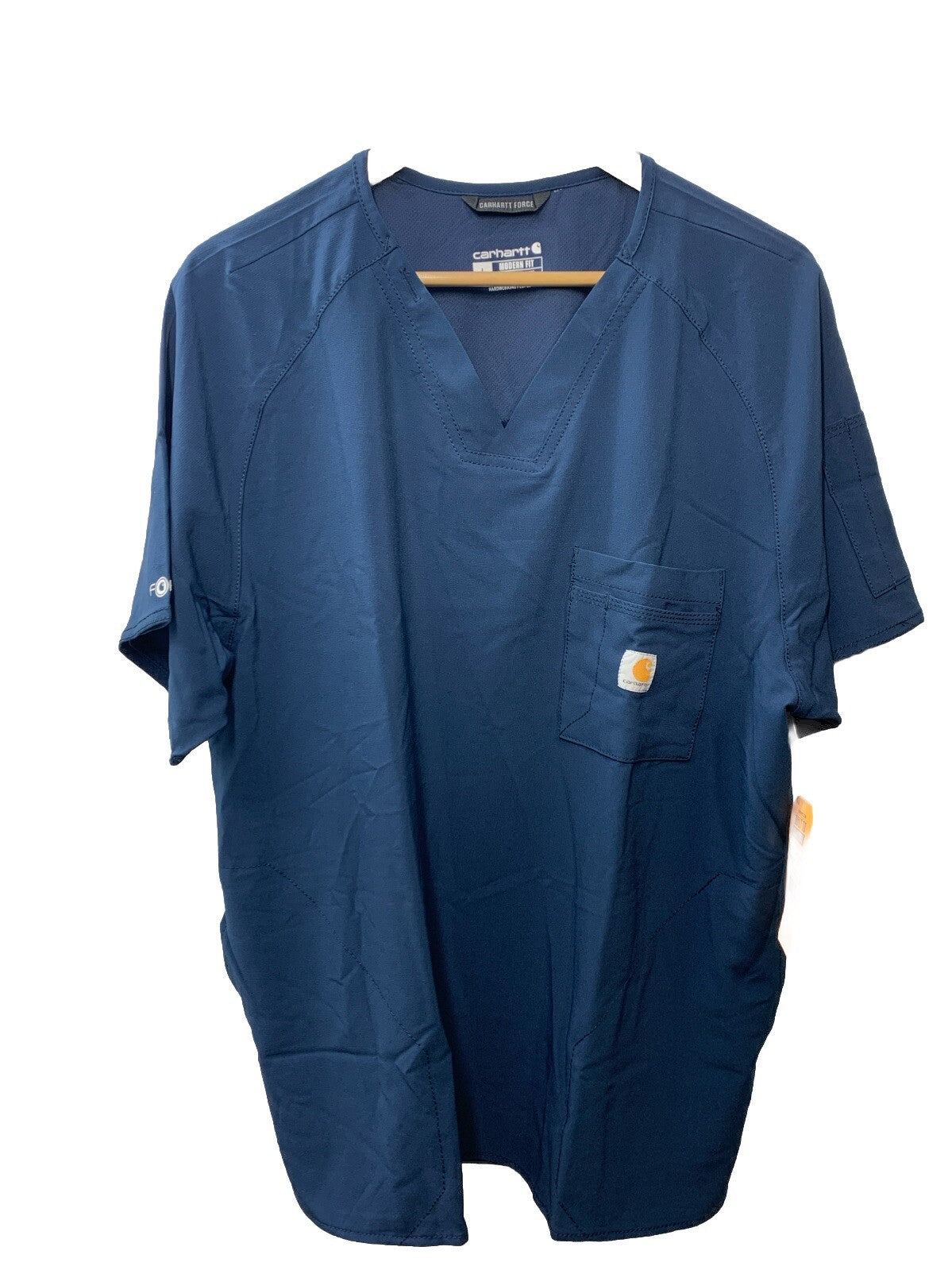 Carhartt Men's Micro Ripstop Chest Pocket Top Size L Short Sleeve Dark Blue
