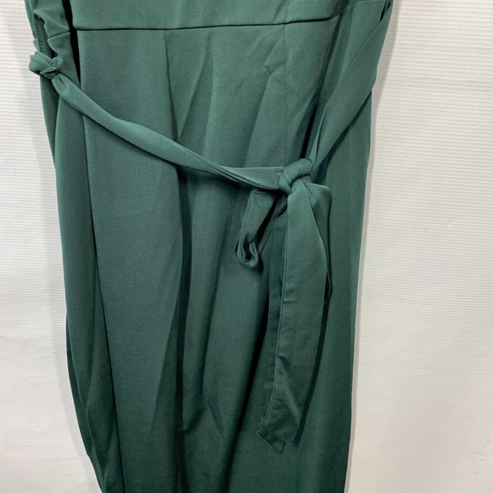 Hanna Nikole Women Size 12W One Shoulder Bodycon Wrap Cocktail Party Dress Green