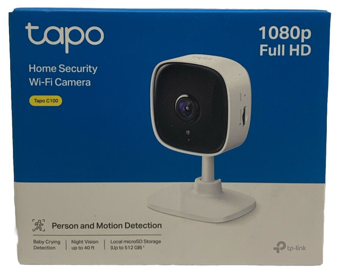 TP-Link Tapo 1080P Indoor Security Camera for Baby Monitor Dog Night Vision C100