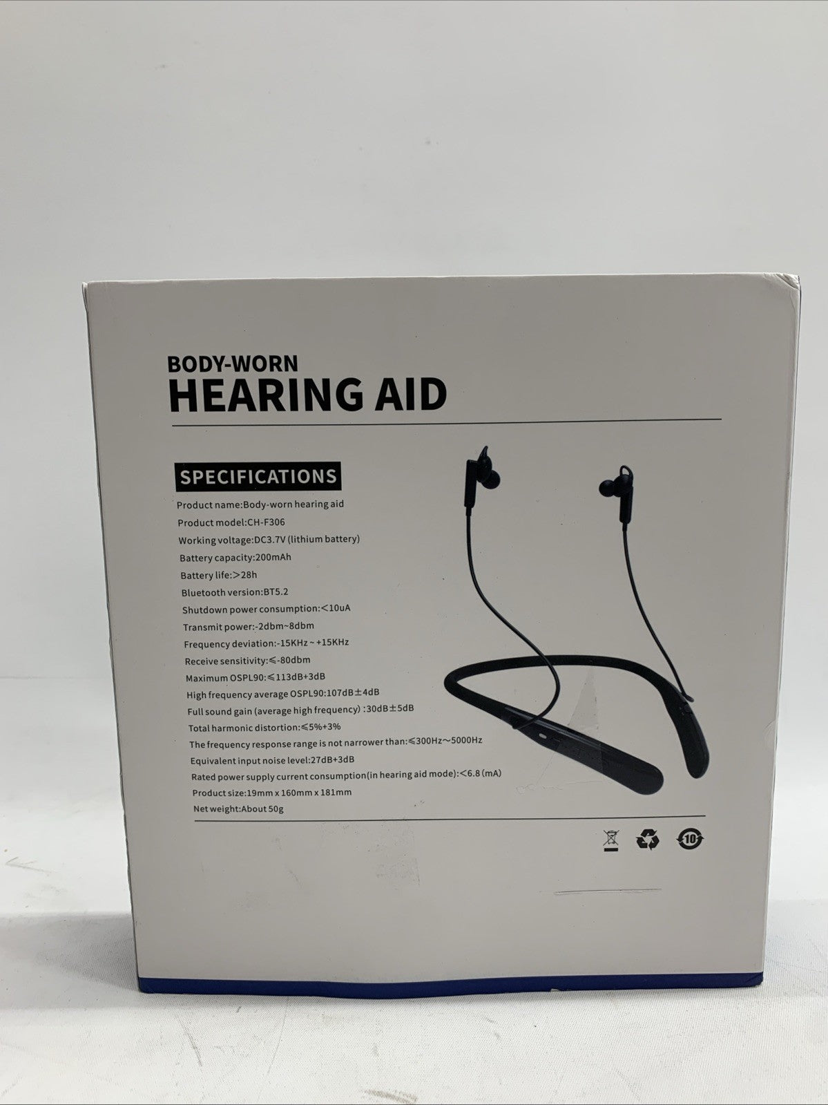 Body-worn Hearing Aid CH-F306  for Seniors Rechargeable with Noise Canceling