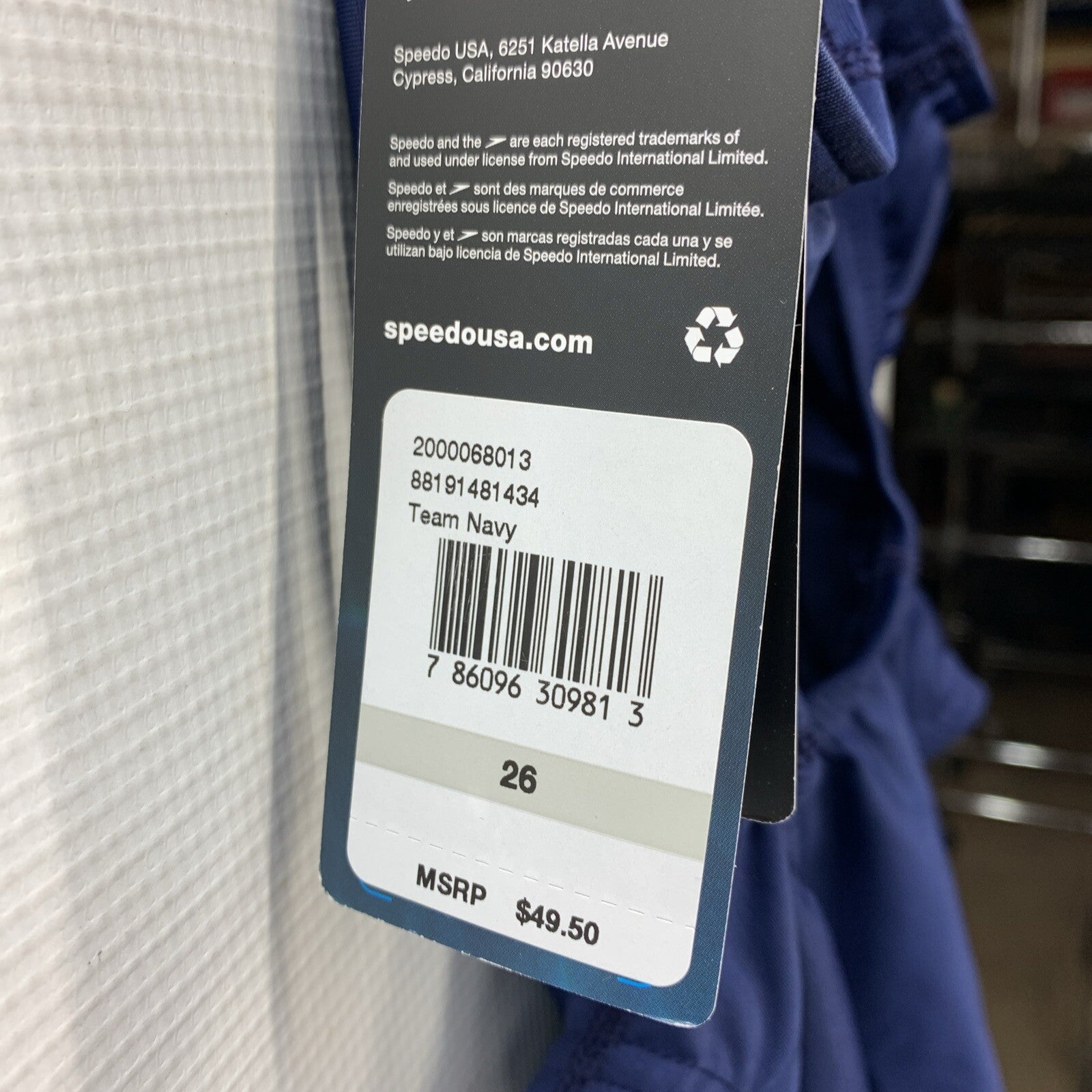 Speedo Women's Swimsuit One Piece Pro LT Navy Blue Size 26 Swimwear Pull On