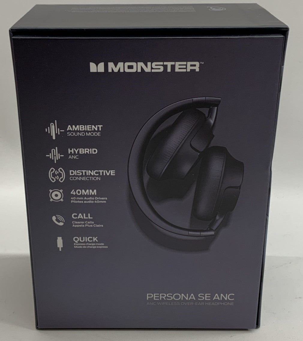 Monster Persona SE ANC Active Noise Cancelling Headphone Wireless Bluetooth Blac