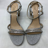 Jewel Women's Badgley Mischka Charlee Block Heel Sandal Sliver Size 9.5 Open Toe