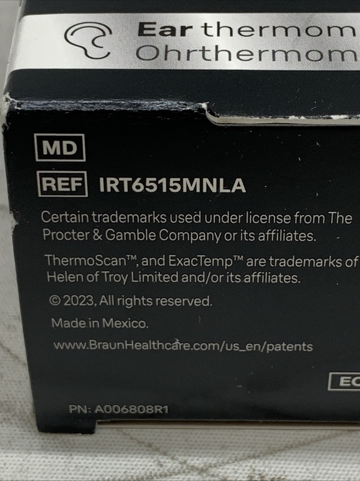 Braun ThermoScan 6 Digital Ear Thermometer IRT6515MNLA White for Adult/children