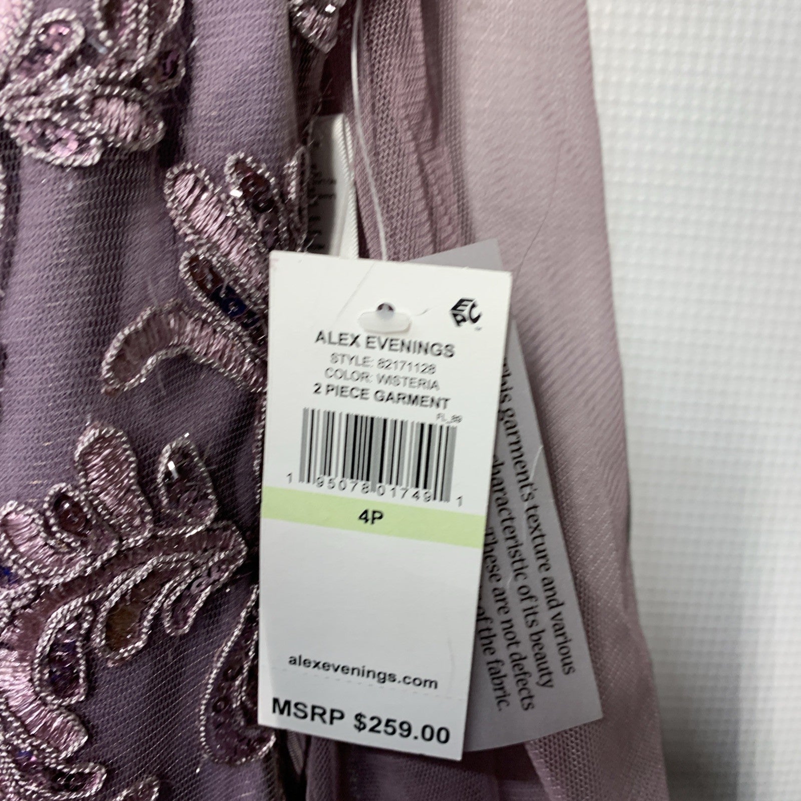 Alex Evenings Long Women's Sleeveless Evening Cocktail Dress With Shawl Size 6P