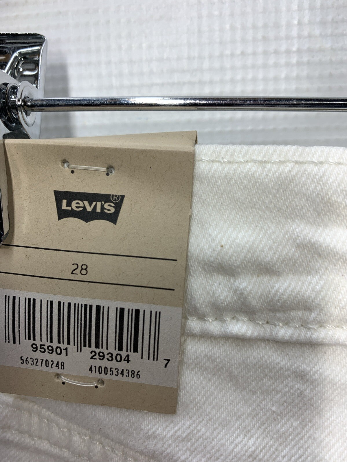 Levi's 501 Women's Off White High Rise Denim Original Shorts Size 28 Non-stretch