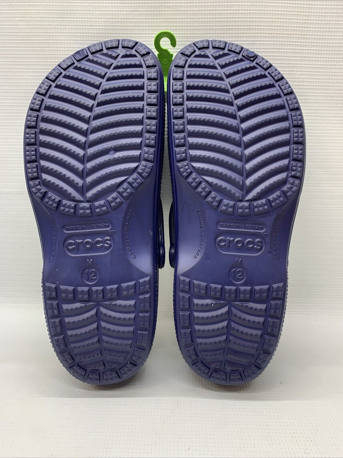 Crocs Mens Ralen Lined Clog Comfy Nautical Navy Blue Oatmeal Size 12 Slip-on