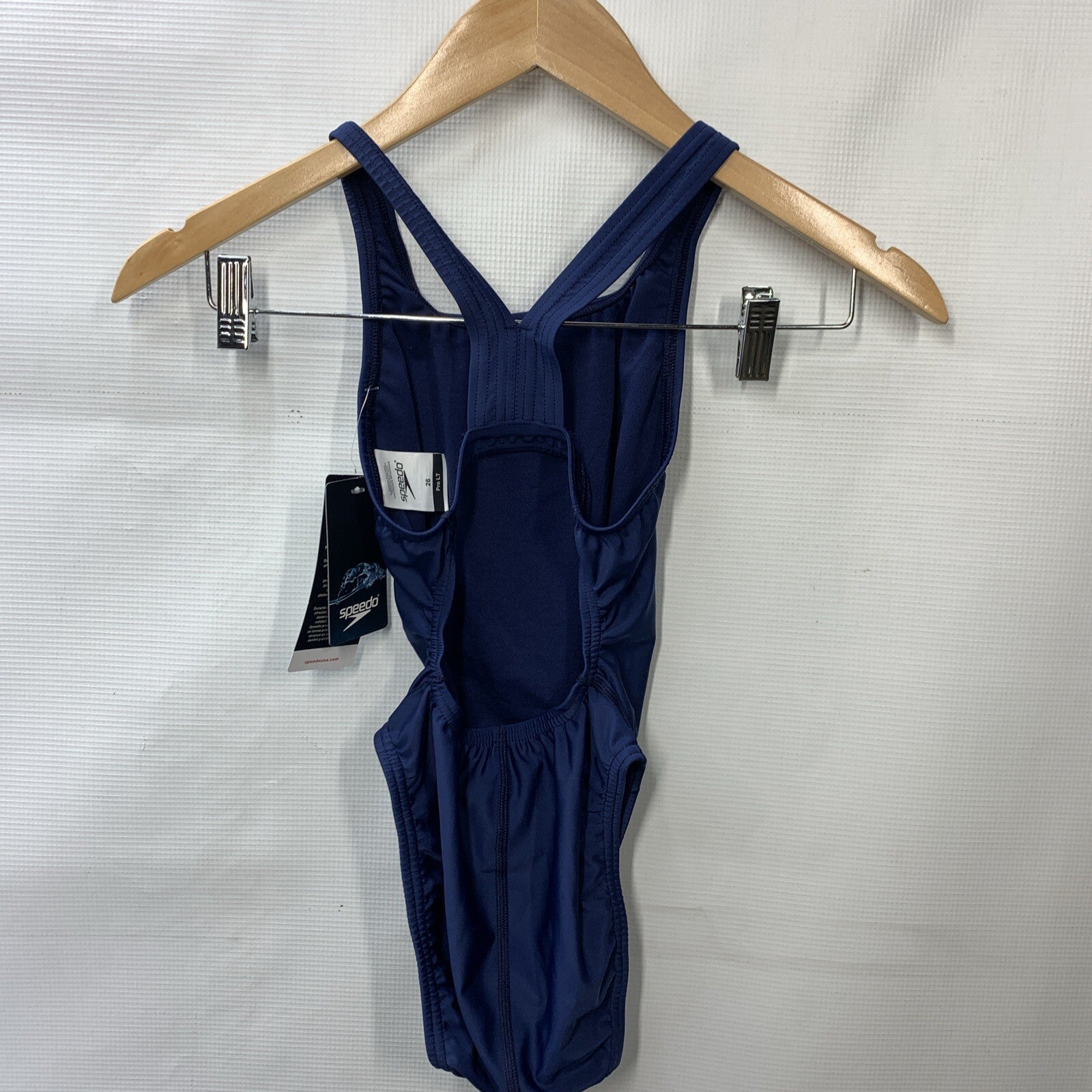 Speedo Women's Swimsuit One Piece Pro LT Navy Blue Size 26 Swimwear Pull On