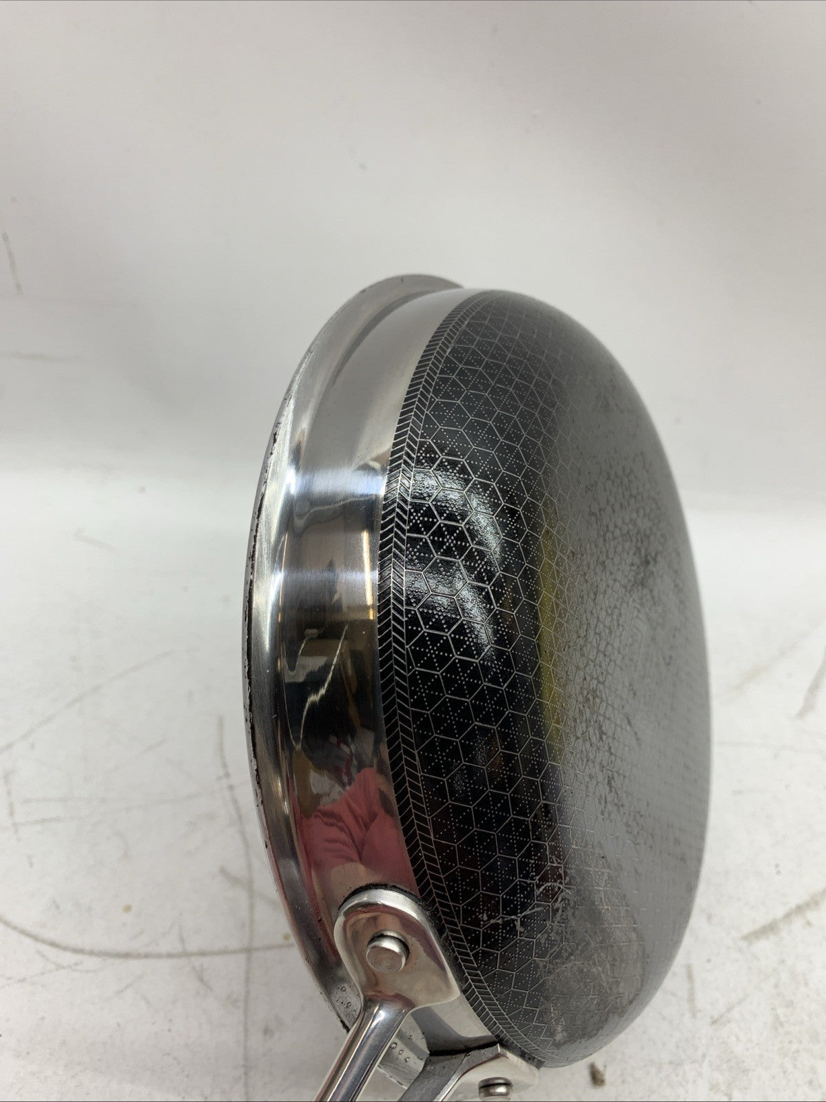 HexClad Hybrid 8in Cookware Frying Pan Nonstick with Cooking Clear Lid - USED